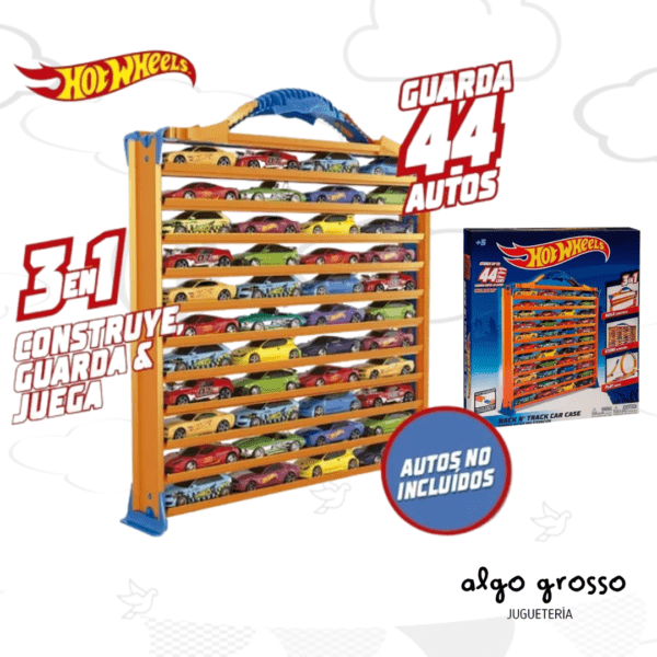 HOT WHEELS PISTA MULTIUSO 3 EN 1 GUARDA 44  AUTOS art.HWCC9