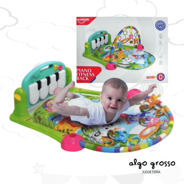 GIMNASIO PARA BEBE CON PIANO "FITNES RACK" CON SONIDO Y ACCESORIOS art.11533