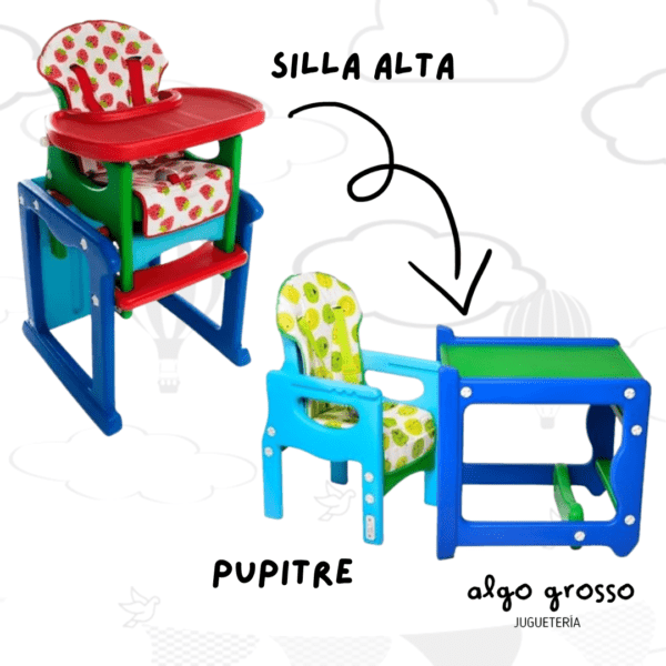 SILLA DE COMER MULTIFUNCION PUPITRE art.SI005