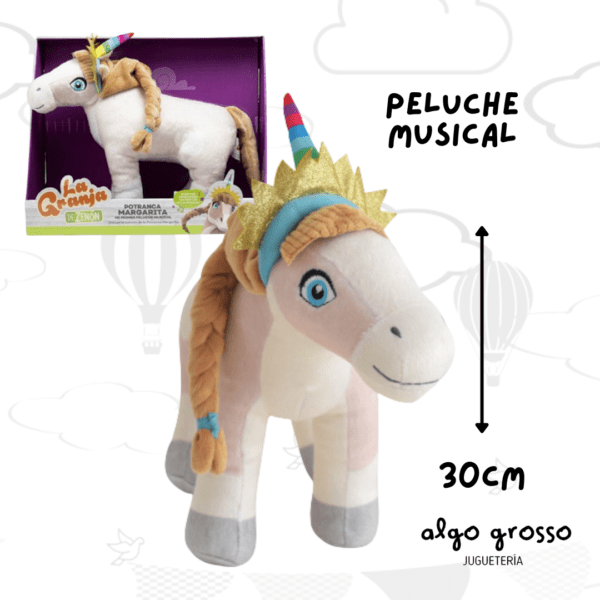 LA GRANJA DE ZENON POTRANCA MARGARITA PELUCHE MUSICAL art.8002FP