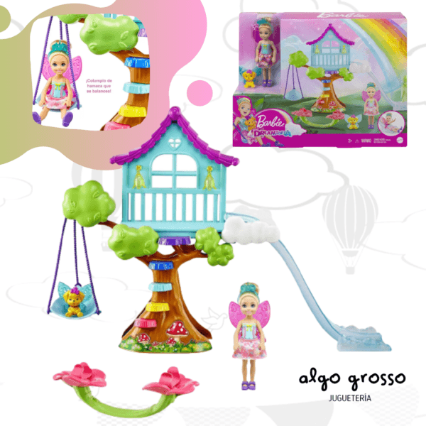 BARBIE DREAMTOPIA CHELSEA + CASA DEL ARBOL  art.GTF48/49
