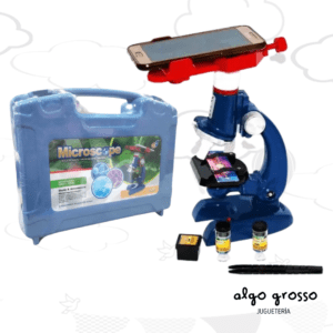 KIT DE MICROSCOPIO CON LUZ EN VALIJA + ACCESORIOS art.C2173