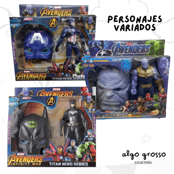 SUPER HEROES FIGURA+MASCARA "ALTERNATIVO"
