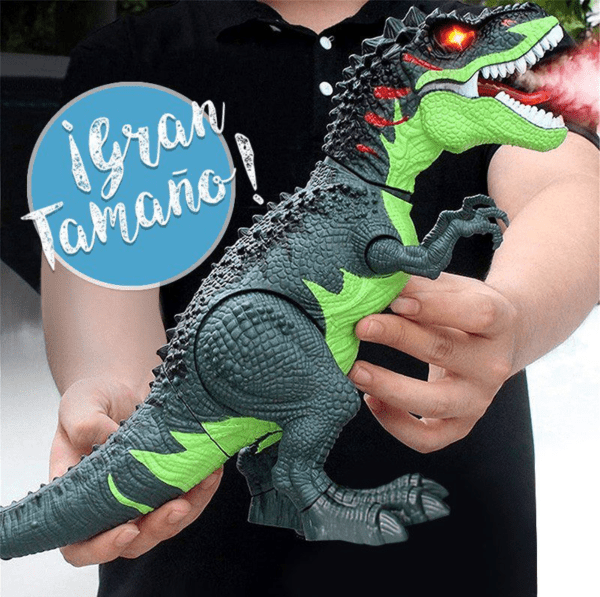 DINOSAURIO DE 27CM QUE CAMINA, PONE HUEVOS - CON LUZ, SONIDO Y HUMO art.99815 - Imagen 2
