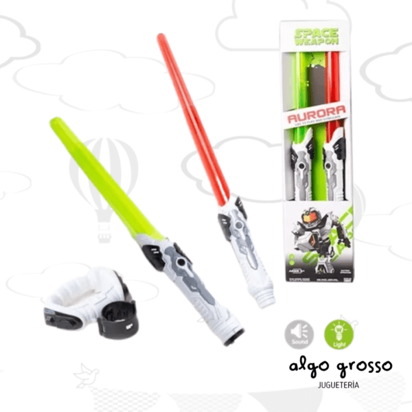 SABLE DE LUZ EXTENSIBLE Y CON SONIDO SPACE WEAPON AURORA art.YB00586/6445