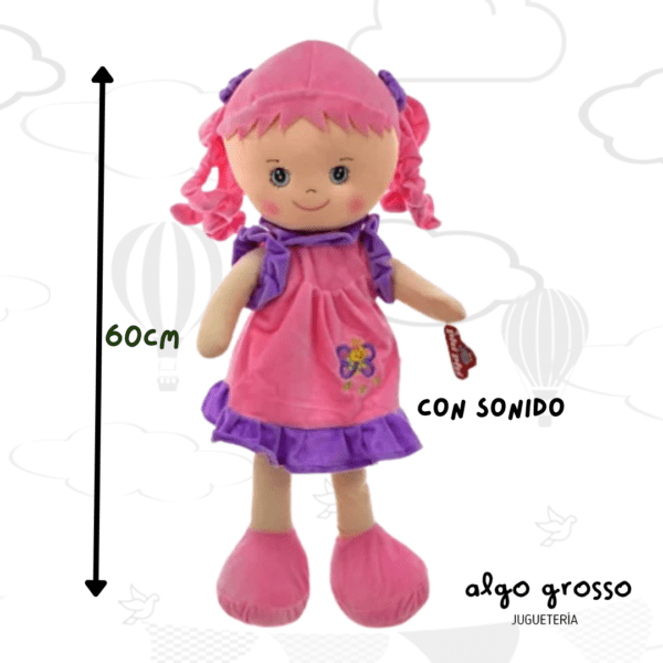 MUÑECA DE 50CM DE PAÑO CON MUSICA art.2525