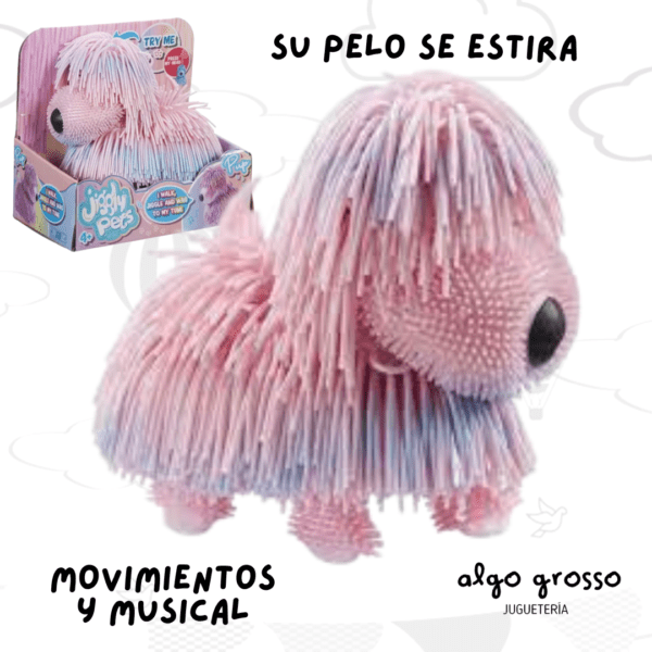 PELUDITO PERRO PERLADO CON MOVIMIENTO Y SONIDO atr.WD188-P