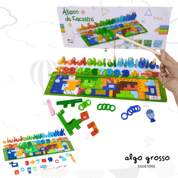 GRAN JUEGO DE MADERA CON ENCASTRE/ABACO/TETRIS "CORPOREO" art.8892