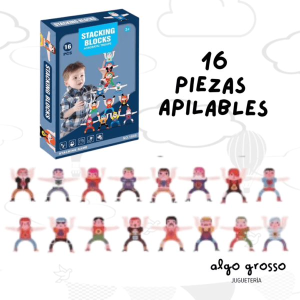 MUÑECOS APILABLES STACKING BLOCKS 16 PIEZAS art.BL6446/1668