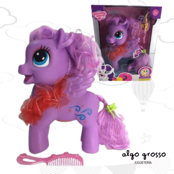 PONY DE 17CM CON LUZ Y SONIDO "ROMANTIC MERRY" art.88158/5953