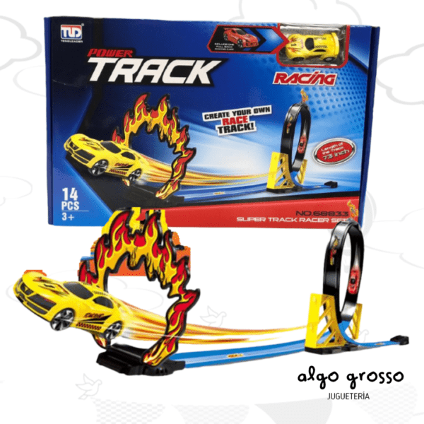 PISTA DE CARRERA CON GIRO 360 + auto art.2020-23/162730