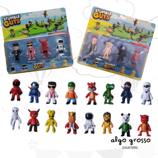 STUMBLE GUYS -4 FIGURAS DE 6CM "ALTERNATIVO"