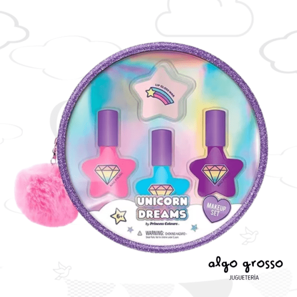 ESTUCHE DE MAQUILLAJE CON CIERRE "UNICORN DREAMS MAKE UP" art.UD5013