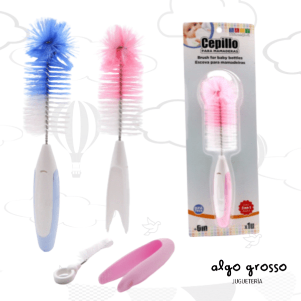 CEPILLO DE 28CM LIMPIA MAMADERAS 3EN1 art.780-144
