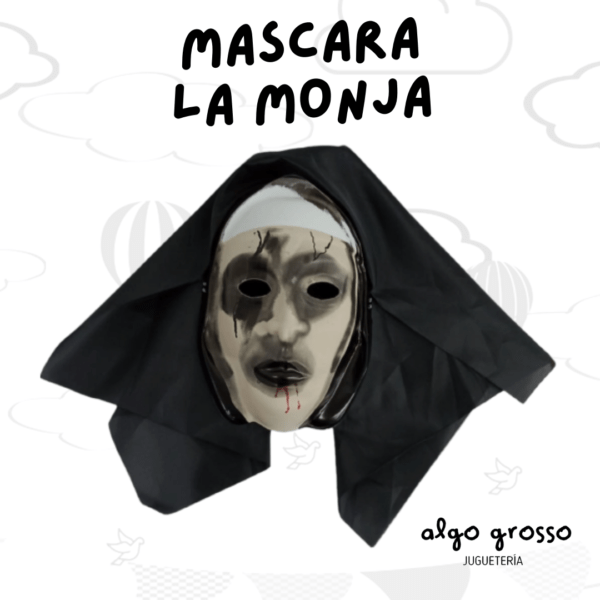 HALLOWEEN MASCARA CON TELA "LA MONJA" art.3524