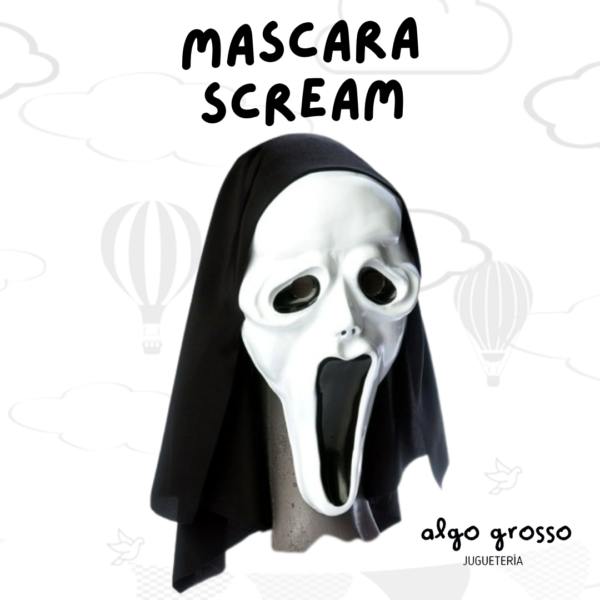 HALLOWEEN MASCARA CON TELA "SCREAM" art.2522