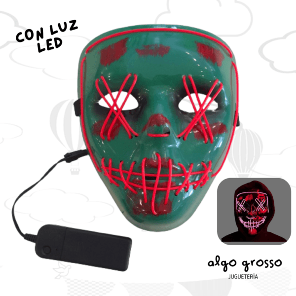 HALLOWEEN MASCARA CON LUZ LED "LA PURGA" art.0220