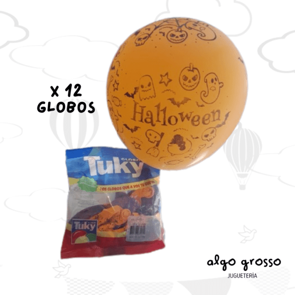 HALLOWEEN GLOBOS IMPRESOS X12 UNIDADES art.9909