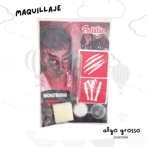 HALLOWEEN SET MAQUILLAJE MONSTRUOSO CON STENCIL art.06