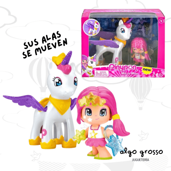 PINYPON UNICORNIO VOLADOR + FIGURA Y ACCESORIOS art.14082