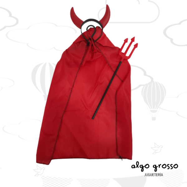 DISFRAZ PECHERA SET  DIABLO TALLE UNICO