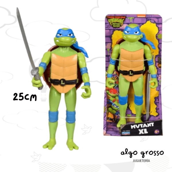 TORTUGA NINJA FIGURA DE 25CM "LEONARDO" + ACCESORIOS art.83220
