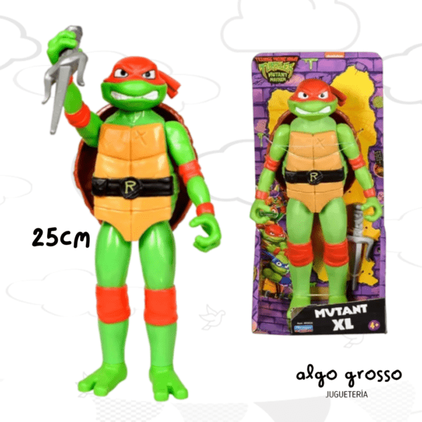TORTUGA NINJA FIGURA DE 25CM "RAPHAEL" + ACCESORIOS art.83220