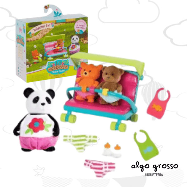LIL WOODZEEZ NIÑERA + BEBES - SET 3 FIGURAS art.WZ6780Z