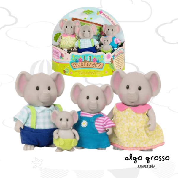 LIL WOODZEEZ  4 FIGURAS FAMILIA DE ELEFANTES art.WZ6661Z