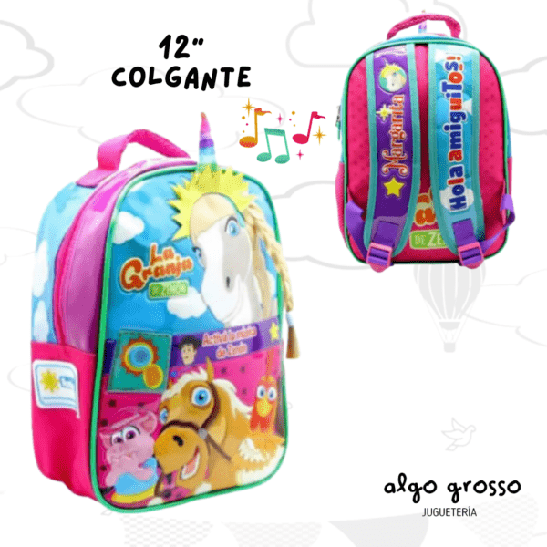 MOCHILA COLGANTE 12" LA GRANJA DE ZENON - CRESKO art.GZ033