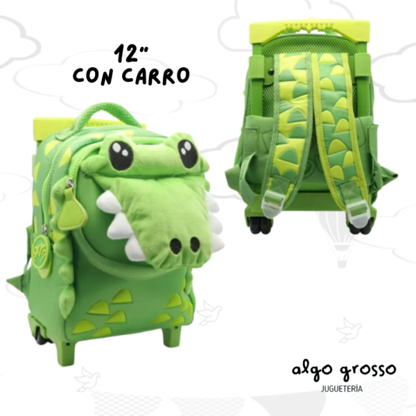 MOCHILA CARRO 12" FUNNY LAND COCODRILLO - NEOPRENE art.FL308