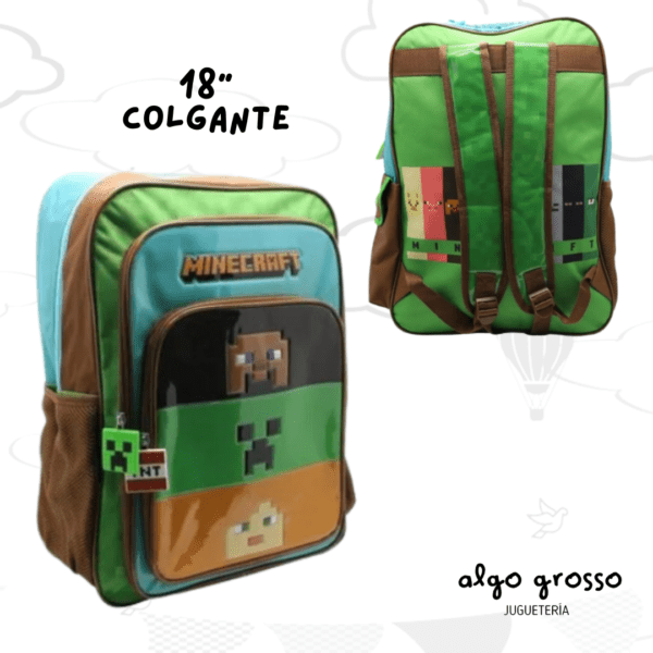 MOCHILA COLGANTE MINECRAFT 18" art.MI112