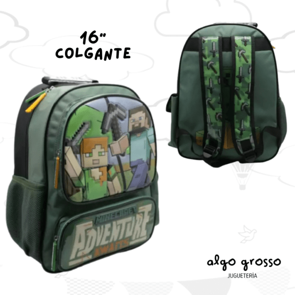 MOCHILA COLGANTE MINECRAFT 16" art.MI094