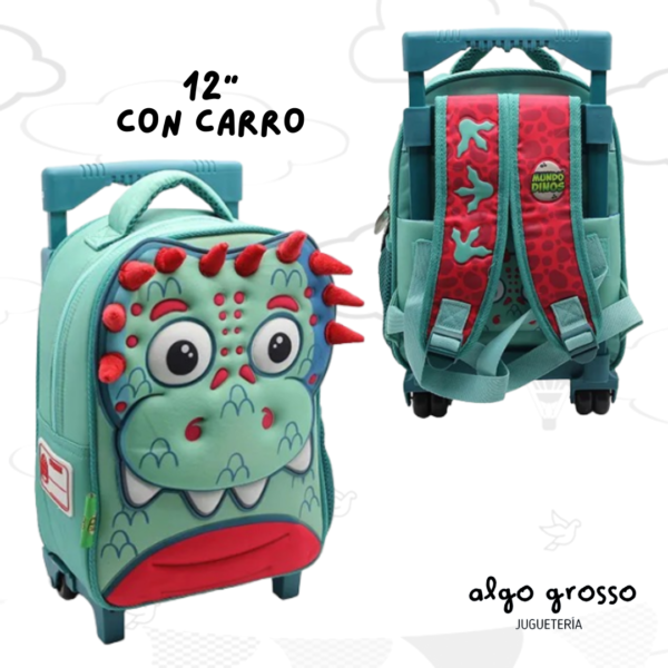 MOCHILA CARRO 12" DINOSAURIO - NEOPRENE art.DI197