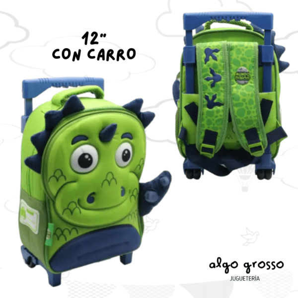MOCHILA CARRO 12" DINOSAURIO - NEOPRENE art.DI198