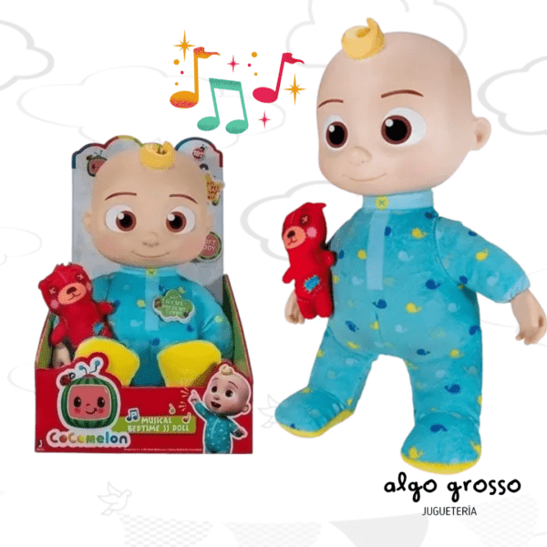 COCOMELON MUÑECO SOFT CON OSITO - HORA DE DORMIR - MUSICAL art.CMW0127