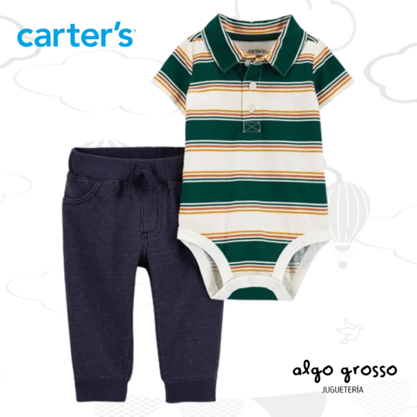 SET 2 PIEZAS BODY MANGAS CORTAS PANTALON TALLE 3M art.1N607710