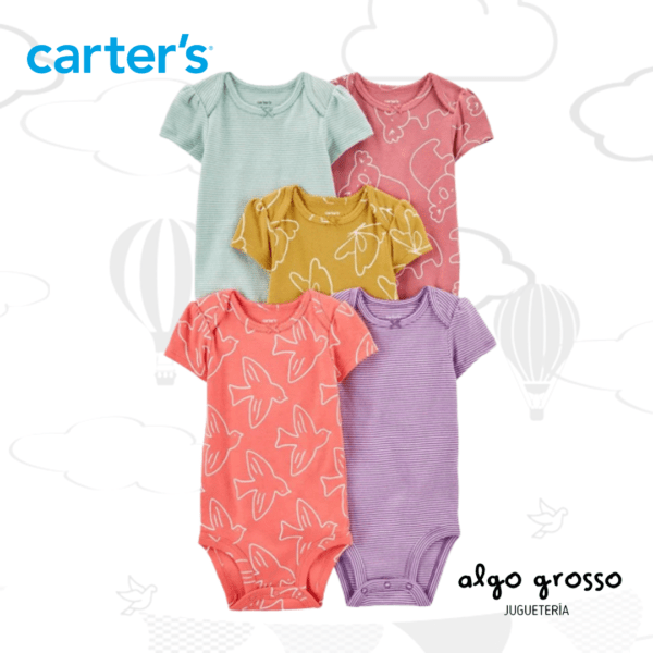 PACK 5 BODIES MANGA CORTA TALLE 9M art.1O562410
