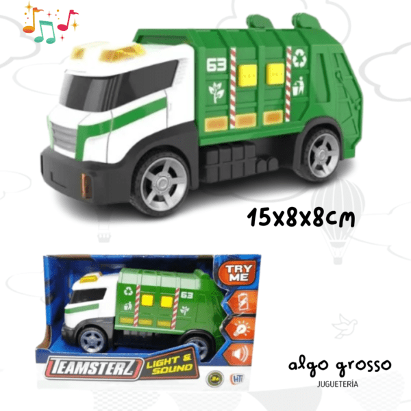 CAMION BASURA CON LUCES Y SONIDO "TEAMSTERZ" art.14082