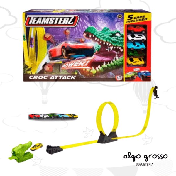 PISTA TEAMSTERZ CROC-ATTACK + 5 AUTOS art.14124