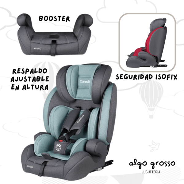 BUTACA - BOOSTER  MOSCU "GRUPO 1/2/3" CON ISOFIX art.BT006