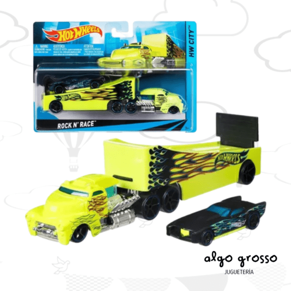 HOT WHEELS SURTIDO DE CAMIONES DE LUJO DE  20CM + VEHICULO art.BDW51 - Imagen 2