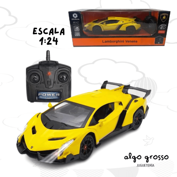 AUTO BRAHA A RADIO CONTROL ESCALA 1:24 LAMBORGHINI VENENO art.T866-2425