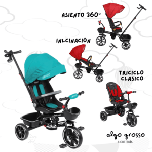 TRICICLO FELCRAFT EPIC LITTLE TIGER, ASIENTO 360 Y BARRA DIRECCION "FELCRAFT" art.3211E