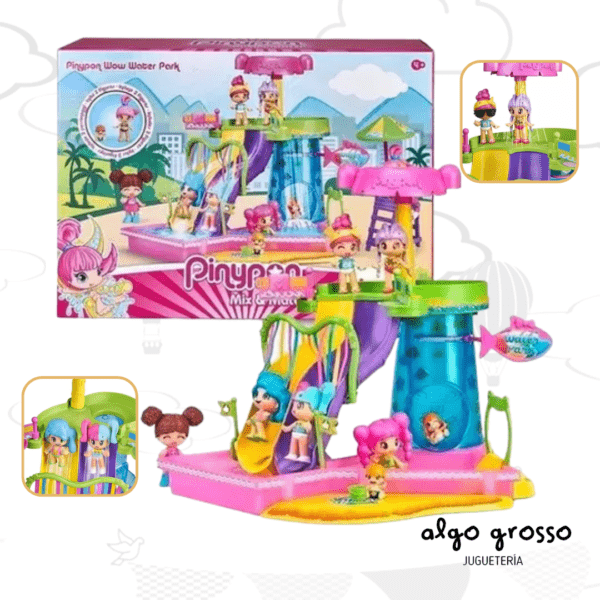 PINYPON PARQUE ACUATICO + 2 FIGURAS + ACCESORIOS art.15562