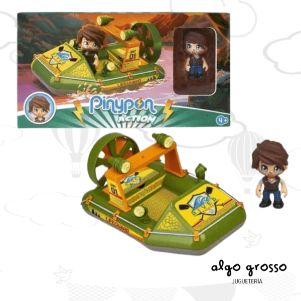 PINYPON ACTION LANCHA + FIGURA Y ACCESORIOS art.16340