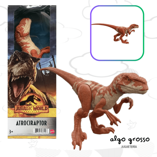 JURASSIC WORLD ATROCIRAPTOR NARANJA FIGURA TITAN DE 30CM art.GWT54/GXW56