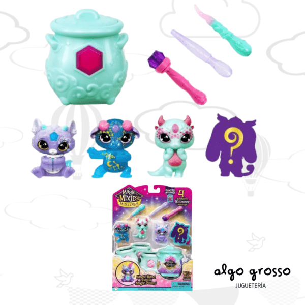 MAGIC MIXIES MIXLINGS SERIE 2 - 4 MINI FIGURAS + SORPRESA EN CALDERO art.14692