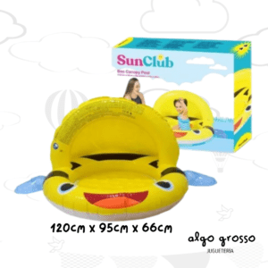 PILETA INFLABLE ABEJA CON TECHO Y PISO120X95CM SUNCLUB art.51015
