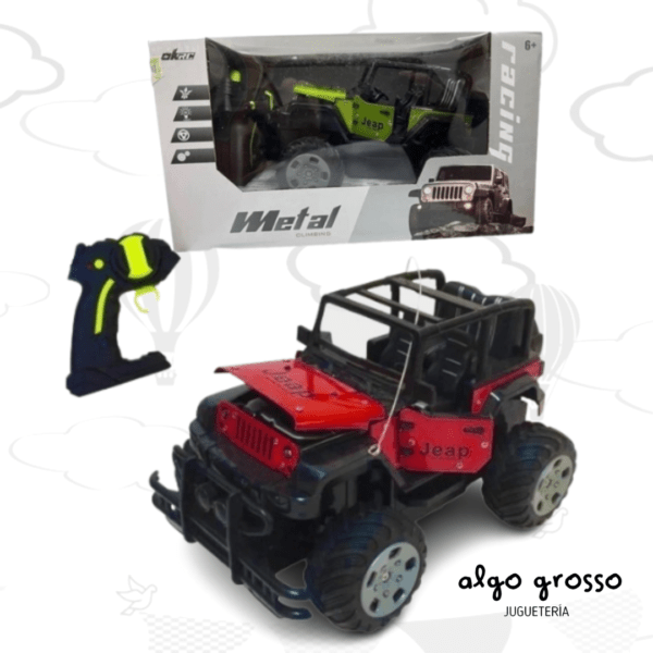 AUTO JEEP DE 20CM METAL A RADIO CONTROL RECARGABLE A USB  art.690 / 6476